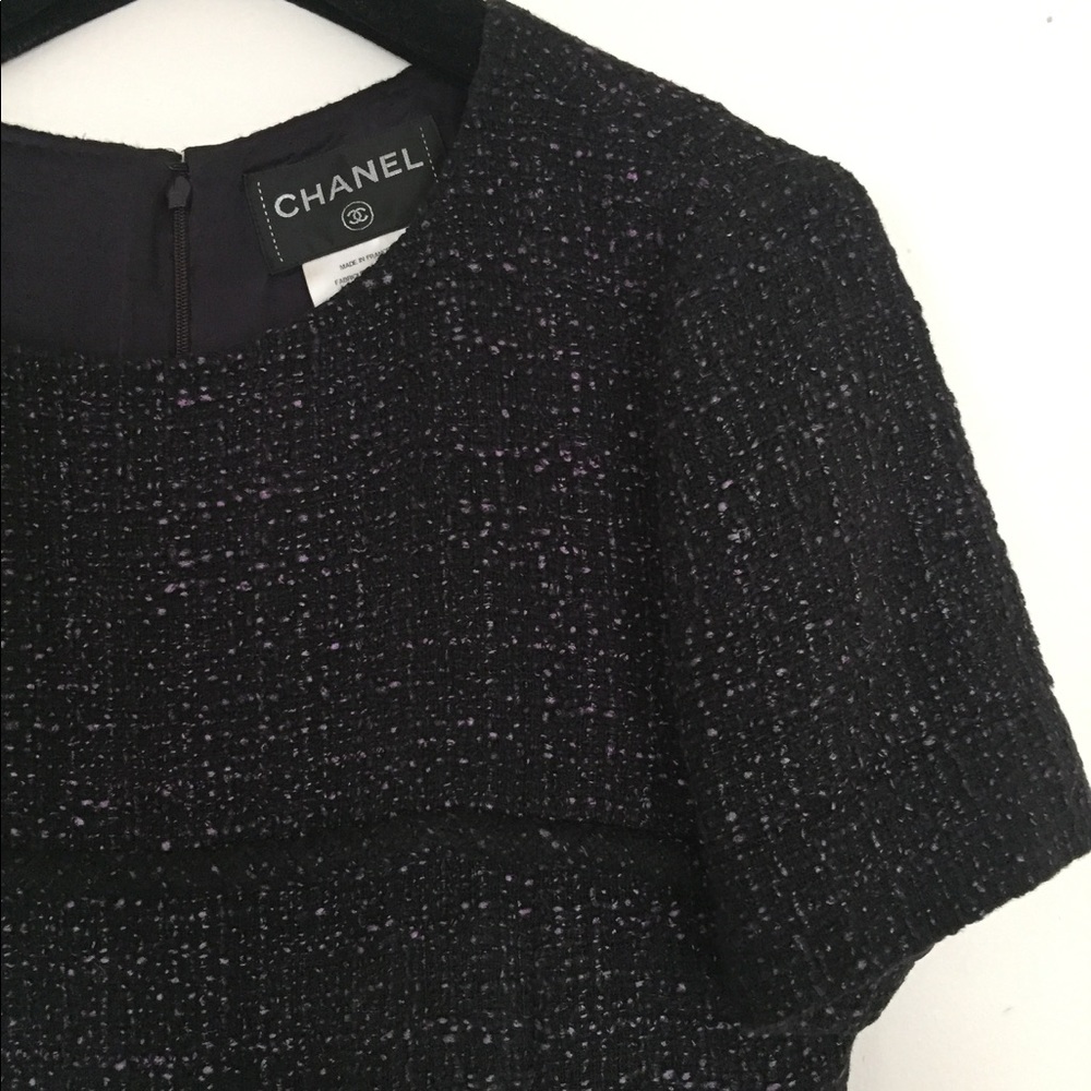 Chanel Black Violet Dress - Picture 3 of 8